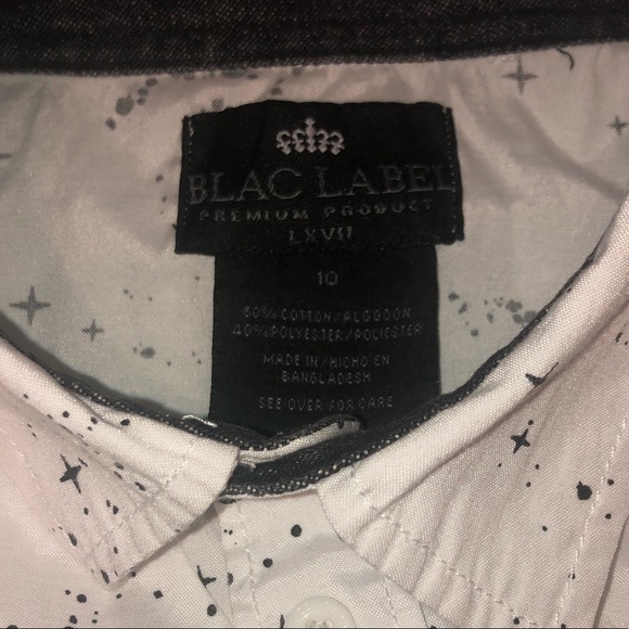 White and Black Boys Button Down - Picture 3 of 5